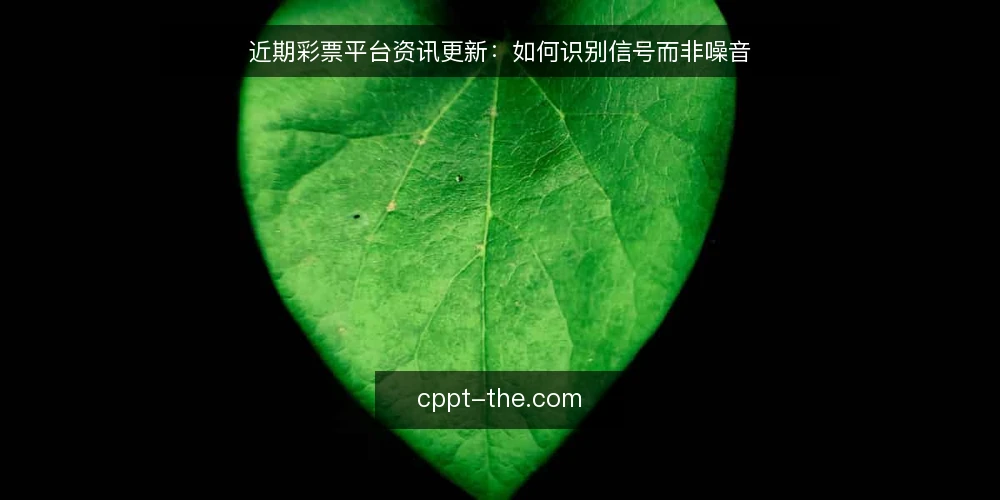 近期彩票平台资讯更新:如何识别信号而非噪音 — 眼下彩票平台资讯的更新节奏 配图